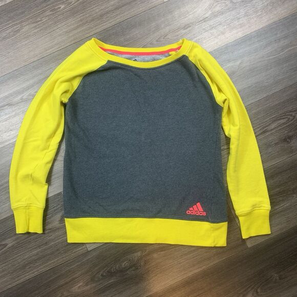 Adidas Sweatshirt Women’s Large Activewear Pullover Knit Crew Neck Long Sleeve - Picture 1 of 7